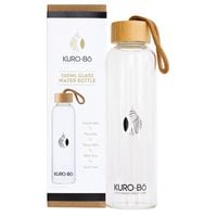 Kuro-Bo Go-Eco Glass Water Bottle 550ml
